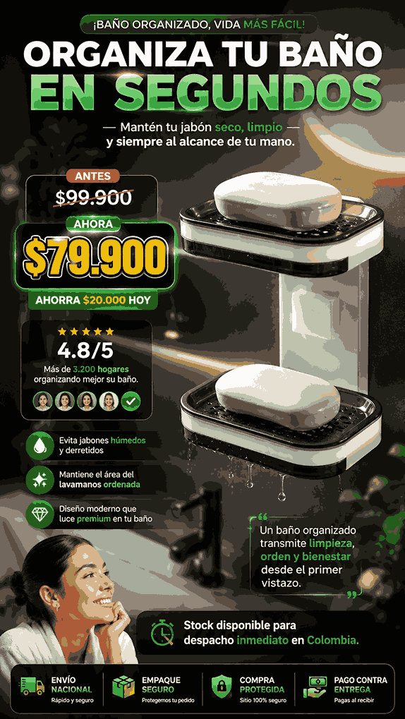 JABONERA ADHESIVA DE 2 NIVELES