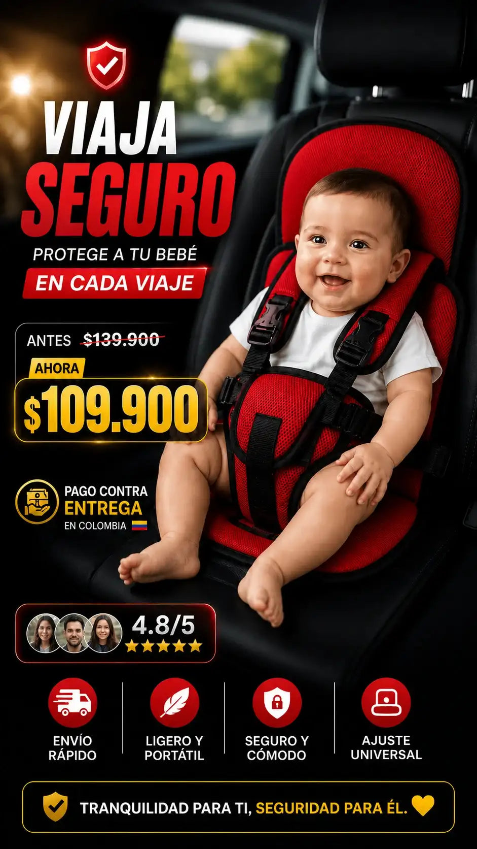SILLA DE CARRO PARA BEBES
