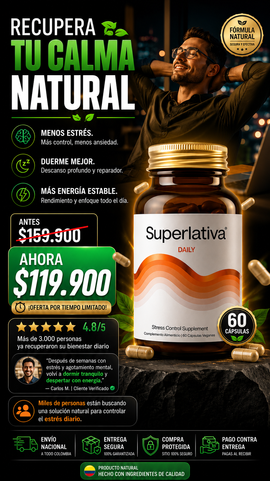 SUPLEMENTO PARA EL ESTRES (60 CAPSULAS)