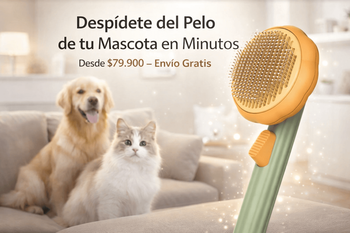 CEPILLO REMOVEDOR DE PELO PARA MASCOTAS