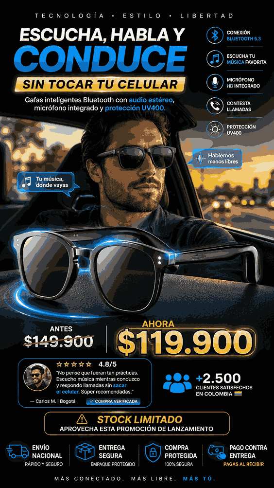 GAFAS INTELIGENTES BLUETOOTH