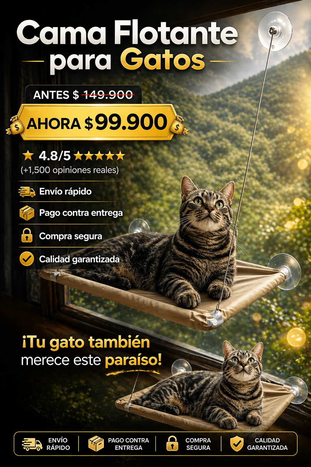 CAMA FLOTANTE PARA GATOS