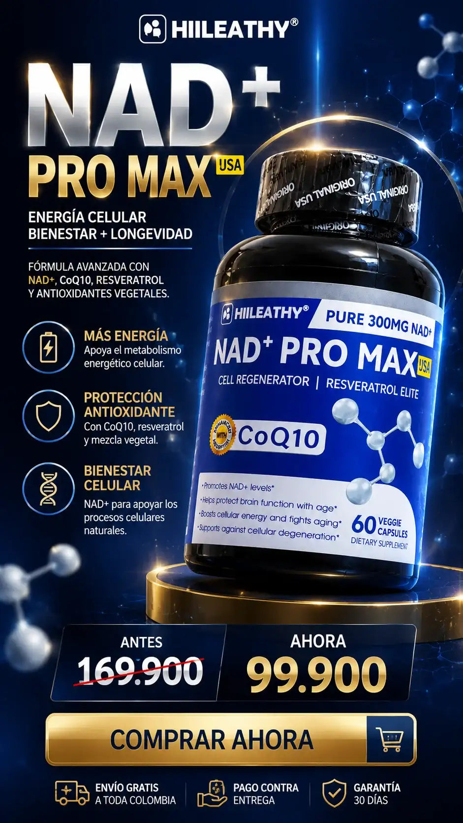 SUPLEMENTO NAD+ PARA ENERGÍA