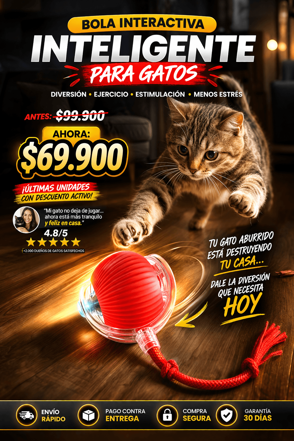 PELOTA INTELIGENTE PARA MASCOTAS