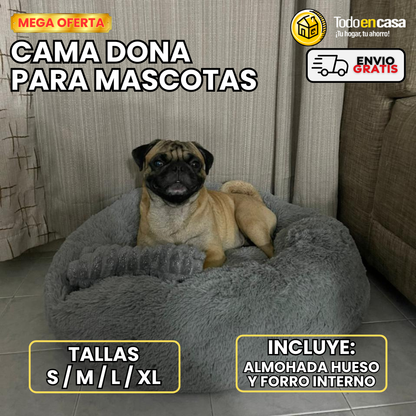 CAMA DONA PARA MASCOTAS (INCLUYE ALMOHADA HUESO Y FORRO INTERNO)