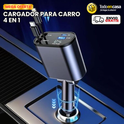 CARGADOR PARA CARRO 4 EN 1