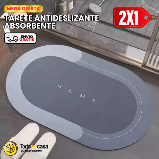 TAPETE ANTIDESLIZANTE ABSORBENTE (COLOR GRIS) 2X1