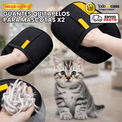 GUANTES QUITAPELOS (PARA MASCOTAS) PAQUETE X2