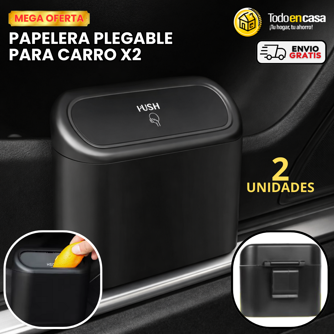 PAPELERA PLEGABLE PARA CARRO X2