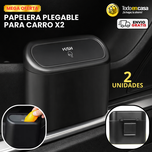 PAPELERA PLEGABLE PARA CARRO X2