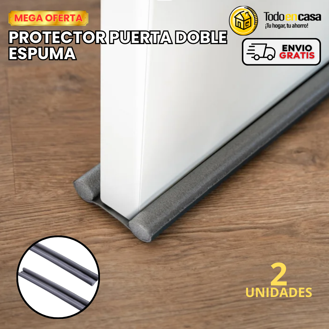 PROTECTOR PUERTA DOBLE ESPUMA (NEGRO) 2 UNIDADES