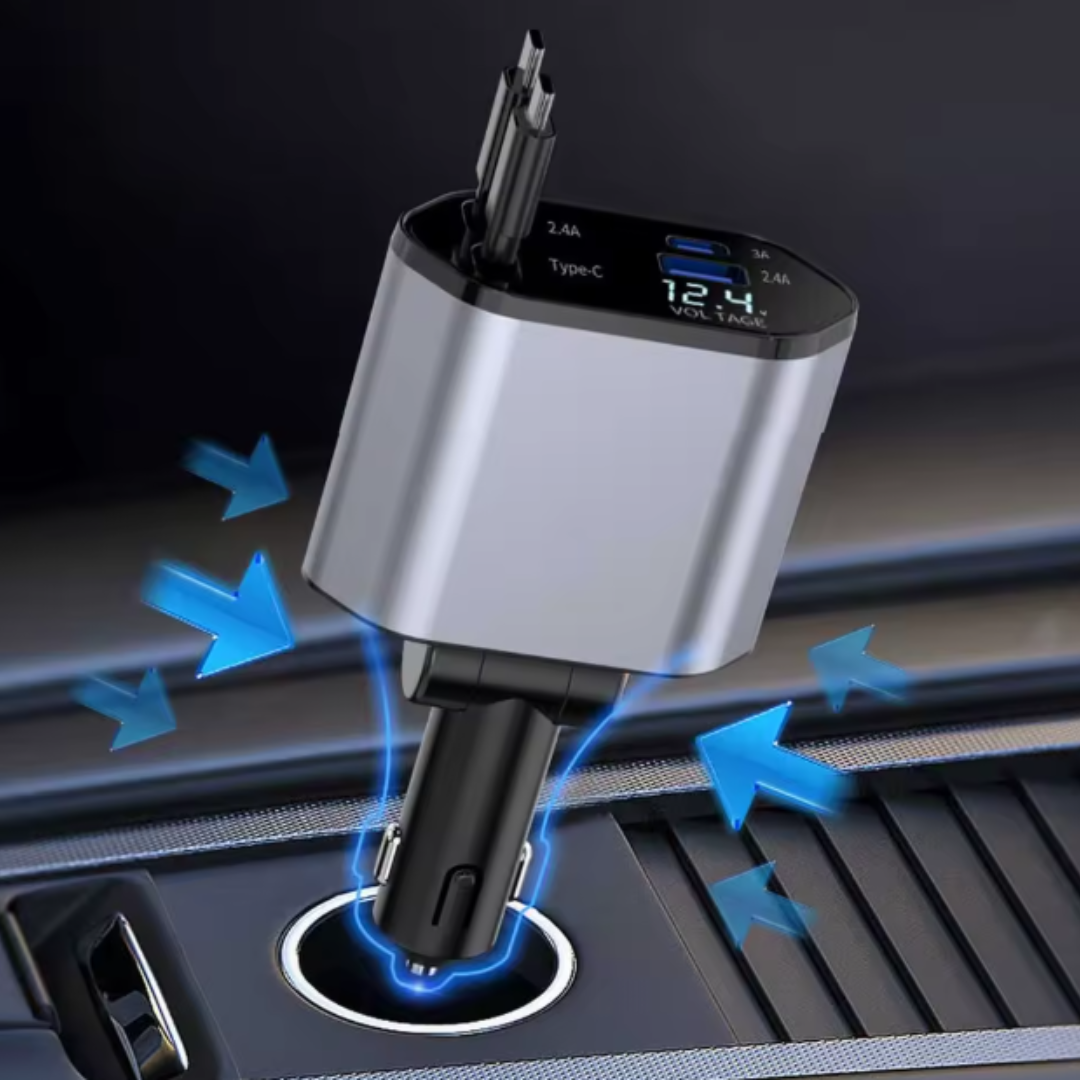 CARGADOR PARA CARRO 4 EN 1