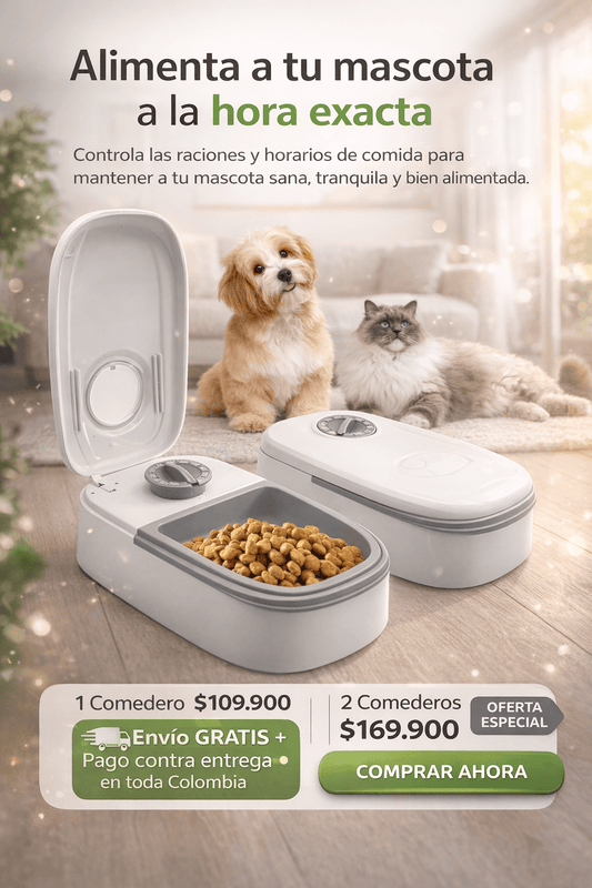 COMEDERO PARA MASCOTA CON TEMPORIZADOR