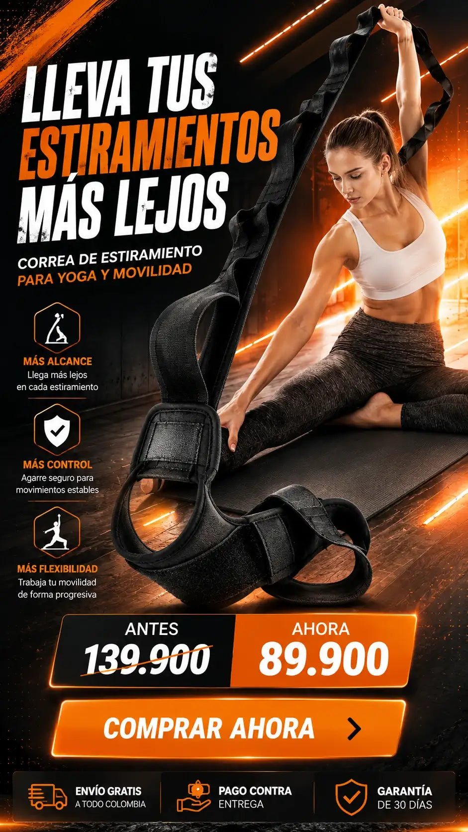 BANDA PARA ESTIRAMIENTO Y FLEXIBILIDAD