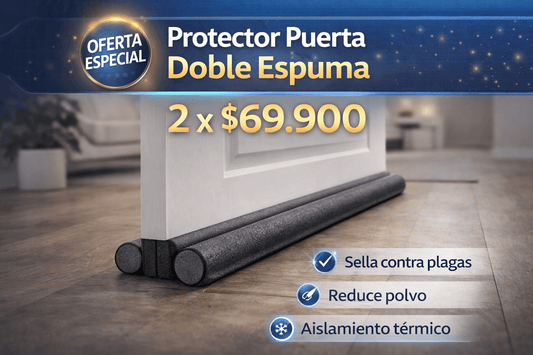 PROTECTOR PUERTA DOBLE ESPUMA (NEGRO) PROMO X2