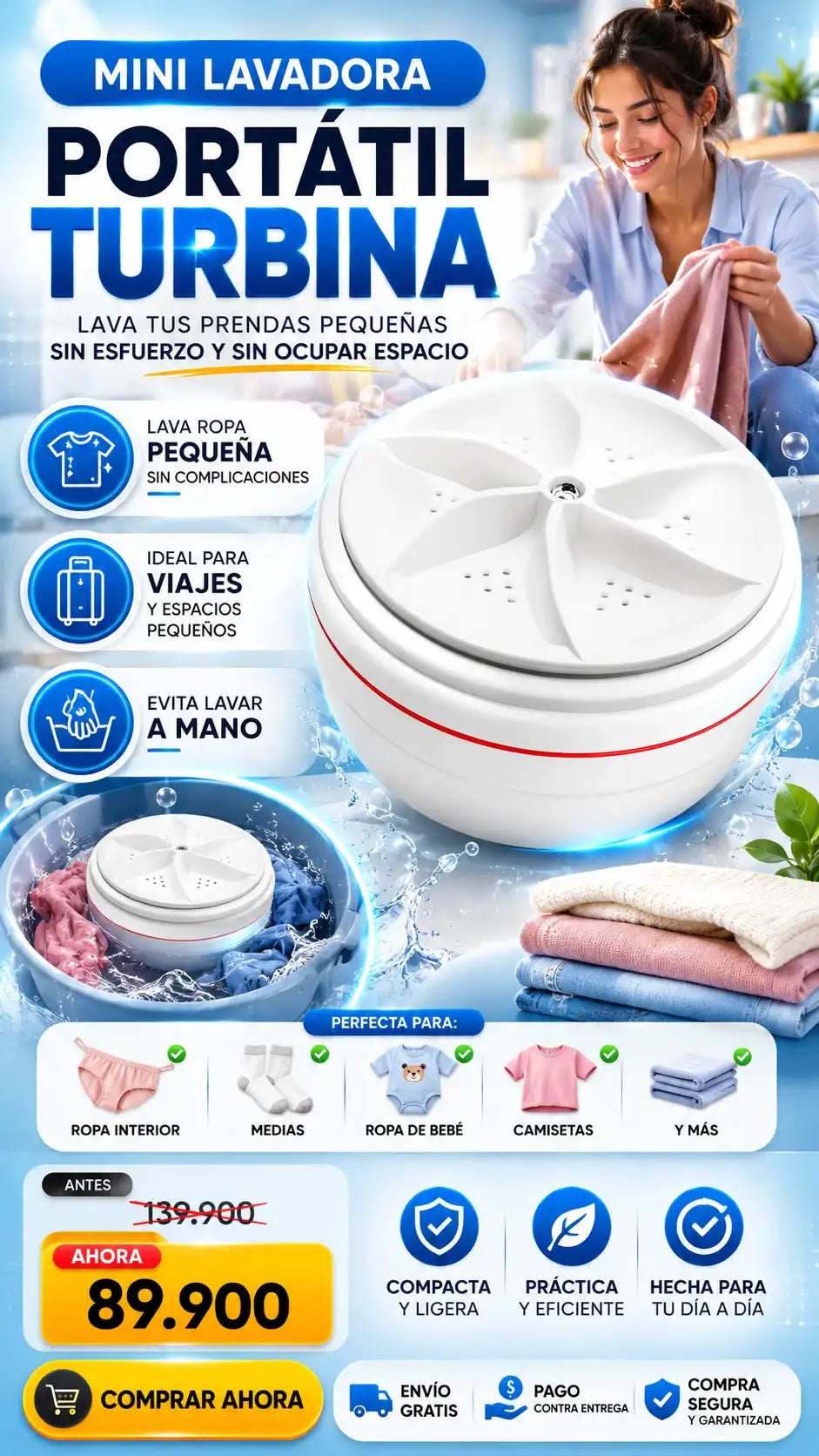 MINI LAVADORA PORTÁTIL