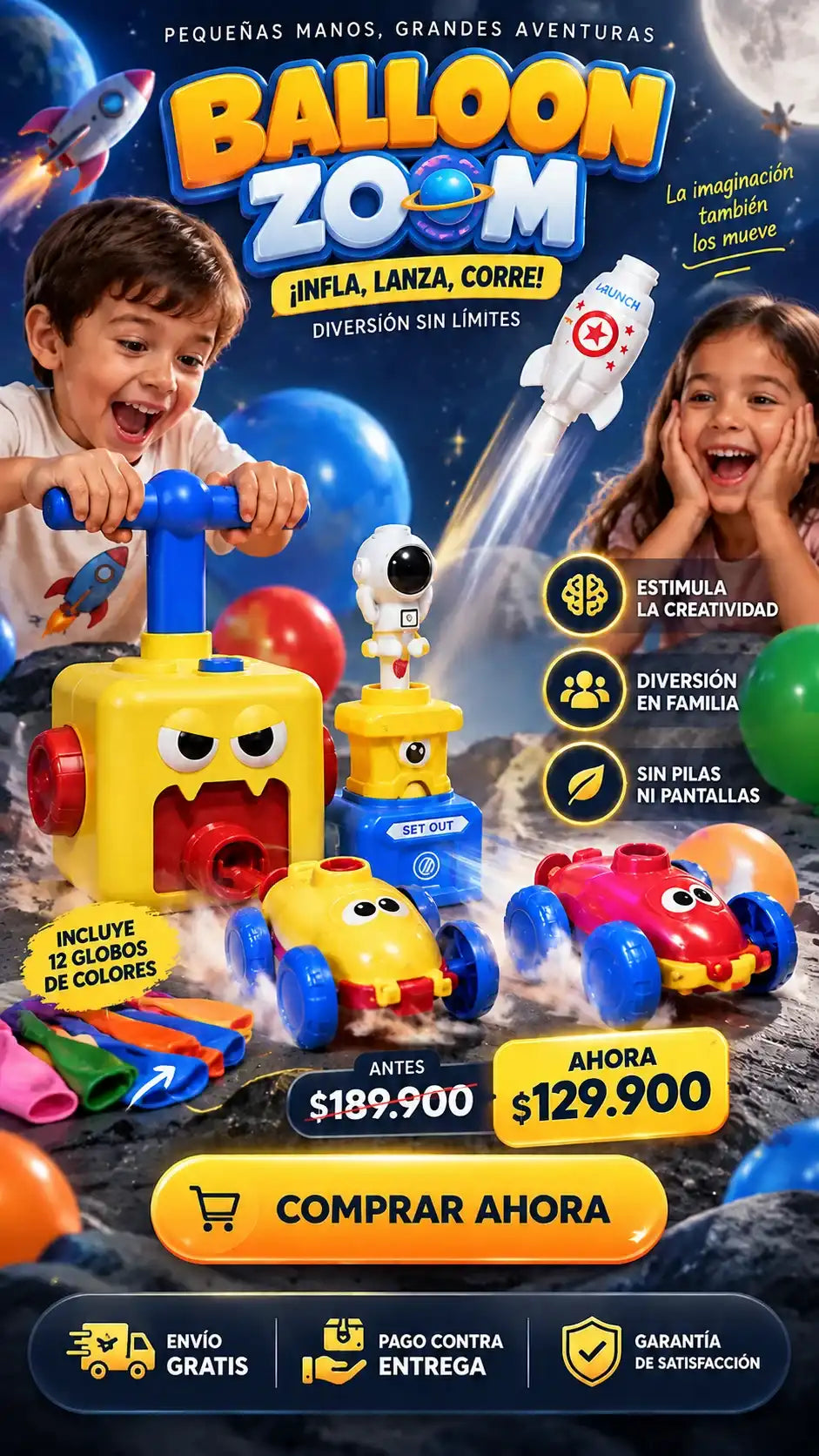 JUGUETE LANZADOR DE GLOBOS