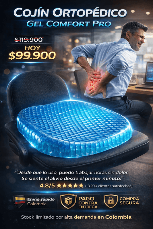 COJIN DE GEL PARA ASIENTO ORTOPEDICO