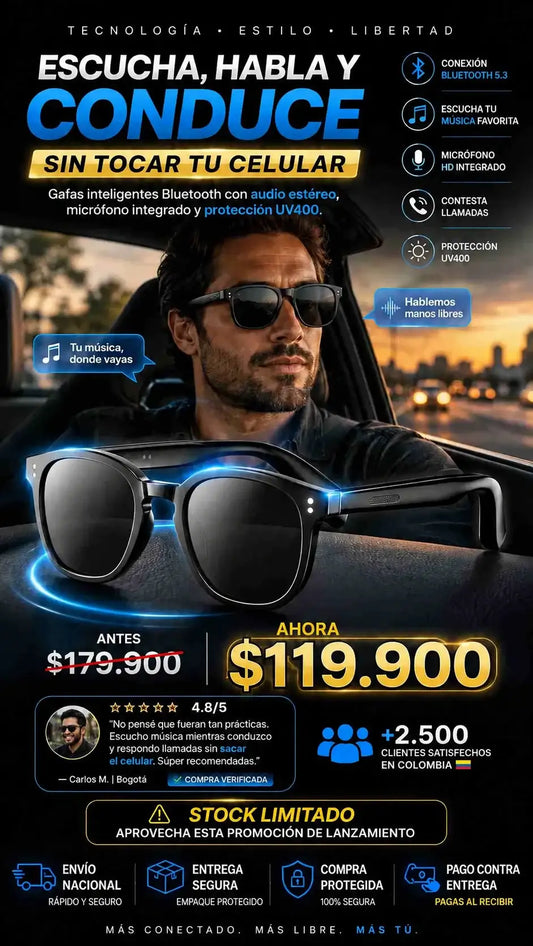 GAFAS INTELIGENTES BLUETOOTH