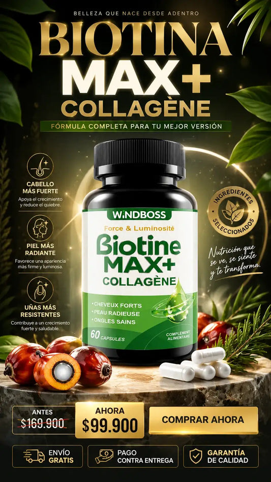 BIOTINA PARA CABELLO, PIEL Y UÑAS