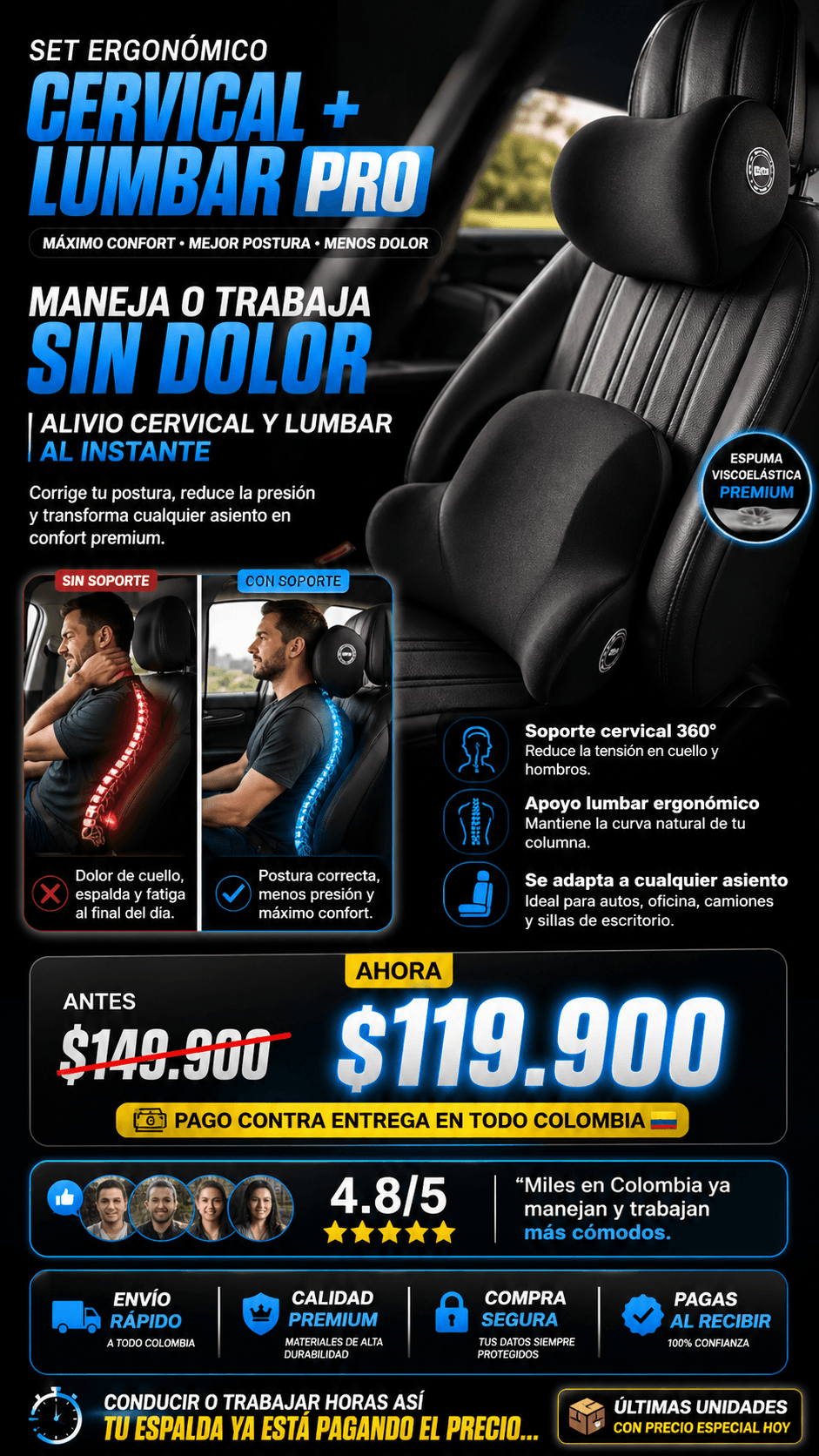 SET COJIN PARA CARRO