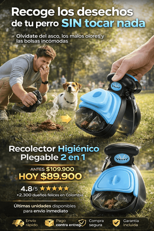 RECOGEDOR DE DESECHOS PARA PERROS