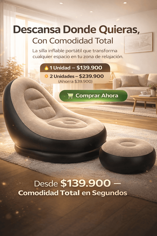 SILLON INFLABLE + REPOSAPIES