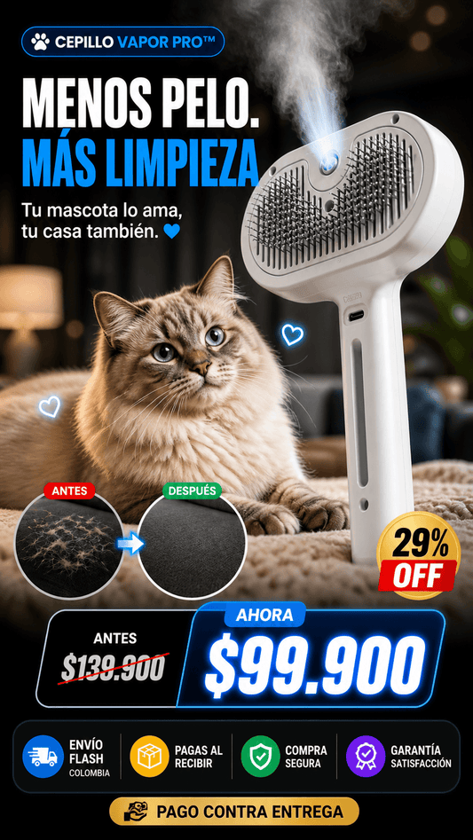 CEPILLO CON VAPOR QUITA PELO