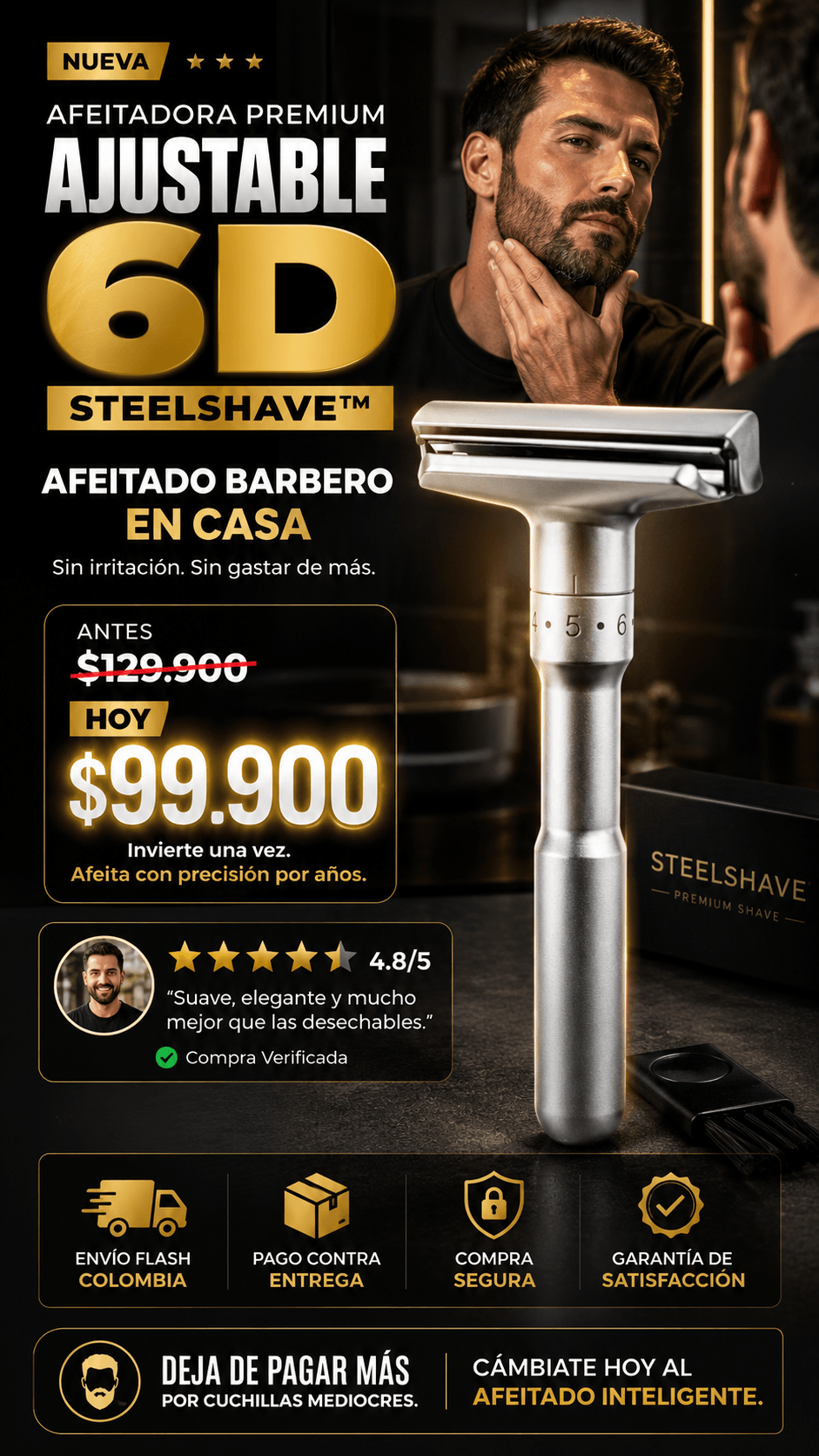 MAQUINA DE AFEITAR CLASICA GRADUABLE
