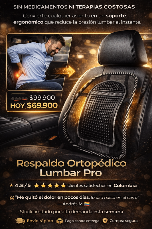 CORRECTOR DE POSTURA LUMBAR PARA SILLA