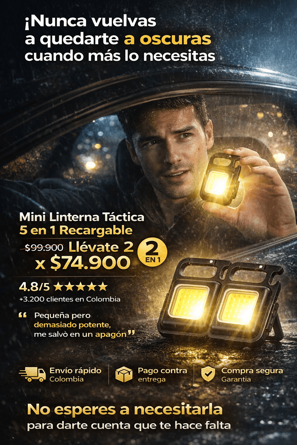 PROMO X2 MINI LINTERNA PORTATIL RECARGABLE