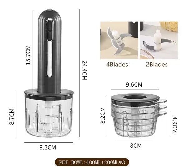 PICATODO ELECTRICO + UTENSILIOS DE BAMBÚ X6